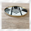 Brass and Bone Inlay Geometric Tray Black 2