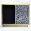 Brass Bone Inlay Arrow Cabinet Black 2