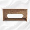 Handgeschnitzte Brielle-Holzkonsole mit braunem Finish
