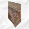 Handgeschnitzte Brielle-Holzkonsole mit braunem Finish