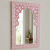 Butterfly Bone Inlay Mirror Pink
