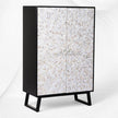 Caroline Mother of Pearl Inlay Bar Cabinet Black 3