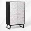 Caroline Mother of Pearl Inlay Bar Cabinet Black 3