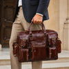 Cherry Red Leather Briefcase