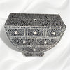 Clara Bone Inlay Floral Half Moon Console 2