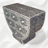 Clara Bone Inlay Floral Half Moon Console 3