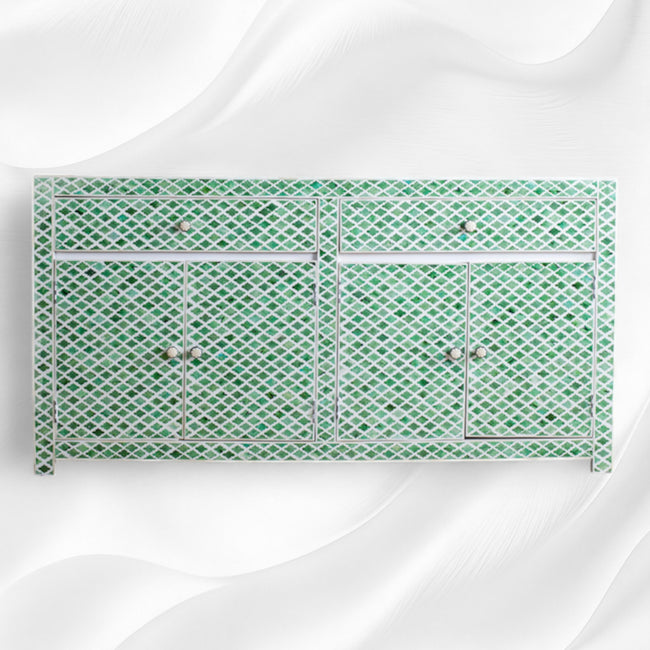 Color Bone Inlay Sideboard Green