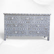 Dark Grey Mother Of Pearl Inlay Chest Of 7 Drawers Large