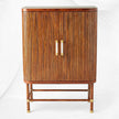 Deluxe Tamboured Bar Cabinet Brown 2