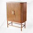 Deluxe Tamboured Bar Cabinet Brown 3