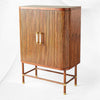 Deluxe Tamboured Bar Cabinet Brown 3