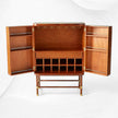 Deluxe Tamboured Bar Cabinet Brown 4