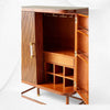 Deluxe Tamboured Bar Cabinet Brown 4