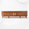 Deluxe Tamboured Media Cabinet Brown 2