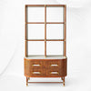 Deluxe Tamboured Bookshelf Cabinet Brown 2