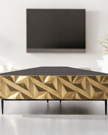 Denver Brass Corner TV Unit