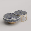 Sunshine Inlay Nesting Table Set Round