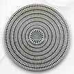 Diamond MOP Inlay Round Dining Table Top Black 5