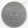 Diamond MOP Inlay Round Dining Table Top Black 5