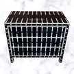 Dot Bone Inlay 3 Drawer Chest Black 2