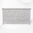 Dove Grey Mother Of Pearl Inlay Chest Of 7 Drawers Large 6