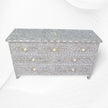 Dove Grey Mother Of Pearl Inlay Chest Of 7 Drawers Large 1