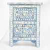 Ella Colored Bone Inlay Floral Bedside Light Blue