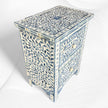 Ella Colored Bone Inlay Floral Bedside Light Blue
