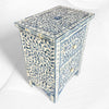 Ella Colored Bone Inlay Floral Bedside Light Blue