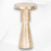 Embossed Brass Side Table Cylindrical Shape 1