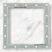 Embossed Bone Inlay Floral Mirror Green