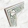 Buy Bone Inlay Floral Mirror Green