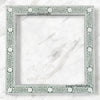 Embossed Bone Inlay Floral Mirror Green