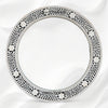 Embossed Bone Inlay Floral Mirror Round 1