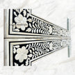 Embossed Bone Inlay Floral Mirror Square 4