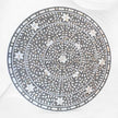 Emi Floral Mother of Pearl Inlay Dining Table Grey 2