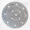 Emi Floral Mother of Pearl Inlay Dining Table Grey 2