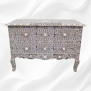 Estelle Bone Inlay 2 Drawer Chest Brown