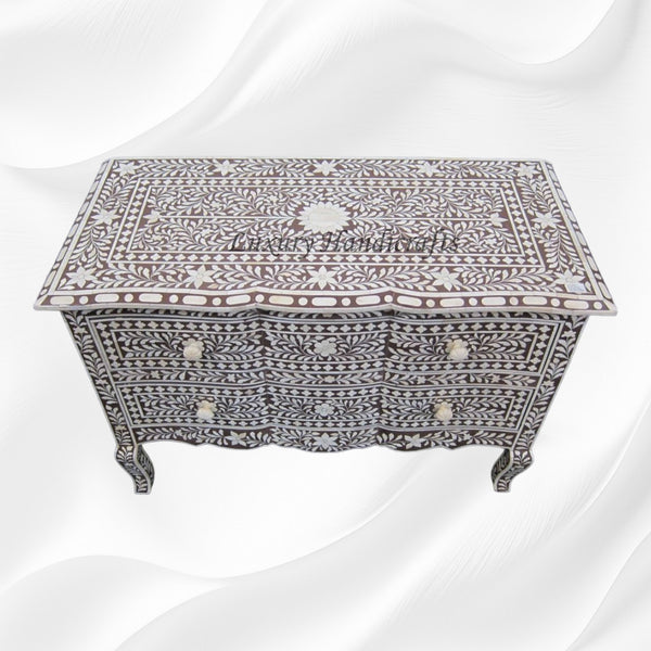 Estelle Bone Inlay 2 Drawer Chest Brown
