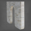 Ethically sourced bone inlay console table with curved edges
