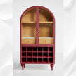 Fern Single Drawer Bar Cabinet Red 2