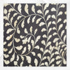 Tête de lit avec incrustation d'os floral noir