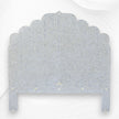 Floral Bone Inlay Headboard Grey