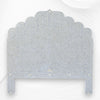 Floral Bone Inlay Headboard Grey