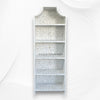 Floral Mother of Pearl Inlay Book Shelf White 2