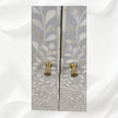 Floral Spiral Bone Inlay Bar Cabinet Grey 4