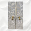 Floral Spiral Bone Inlay Bar Cabinet Grey 4