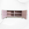 Floral MOP Inlay Low Cabinet 2 Door Nude Pink 4