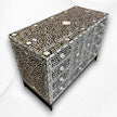 Floral MOP Inlay Bathroom Vanity Black 2