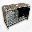 Floral MOP Inlay Bathroom Vanity Black 4